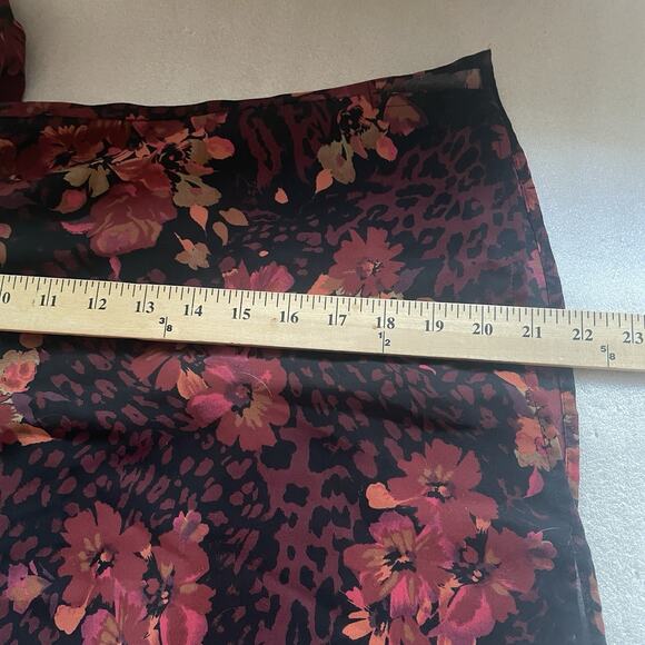 Vintage Y2K Notations Shirt Women Petite Large Black Red Floral Whimsigoth Fairy - Picture 10 of 10